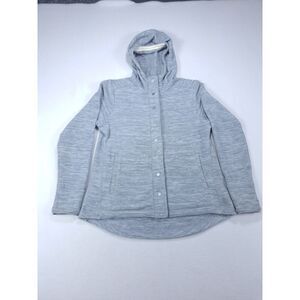 Mountain Hardwear Hoodie Womans  Large Gray Fleece Snowpass Space Dyed Heathered